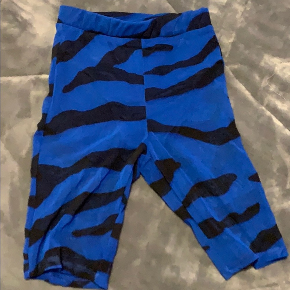 blue zebra mesh biker shorts